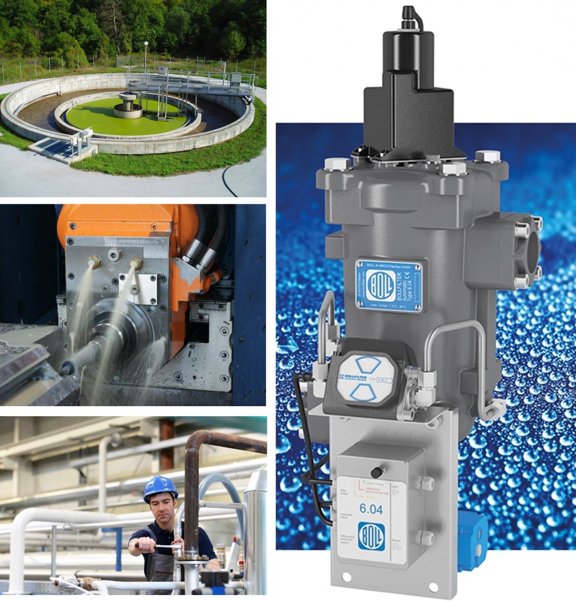 BOLL & KIRCH Automatic filter treats industrial process water for